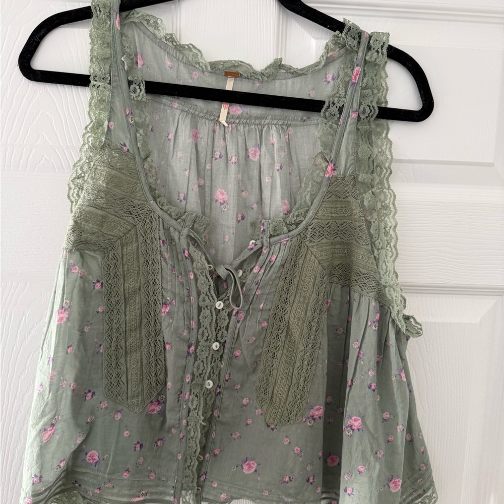 Free People Forevermore Printed Tank Size Large